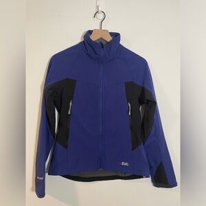 Rab Women’s Baltoro Lite Jacket QFS-51 Blue/Black Polartec Power Shield Small 10